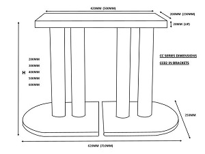 Atacama CC02-300MM Speaker Stand (Single) Diagram